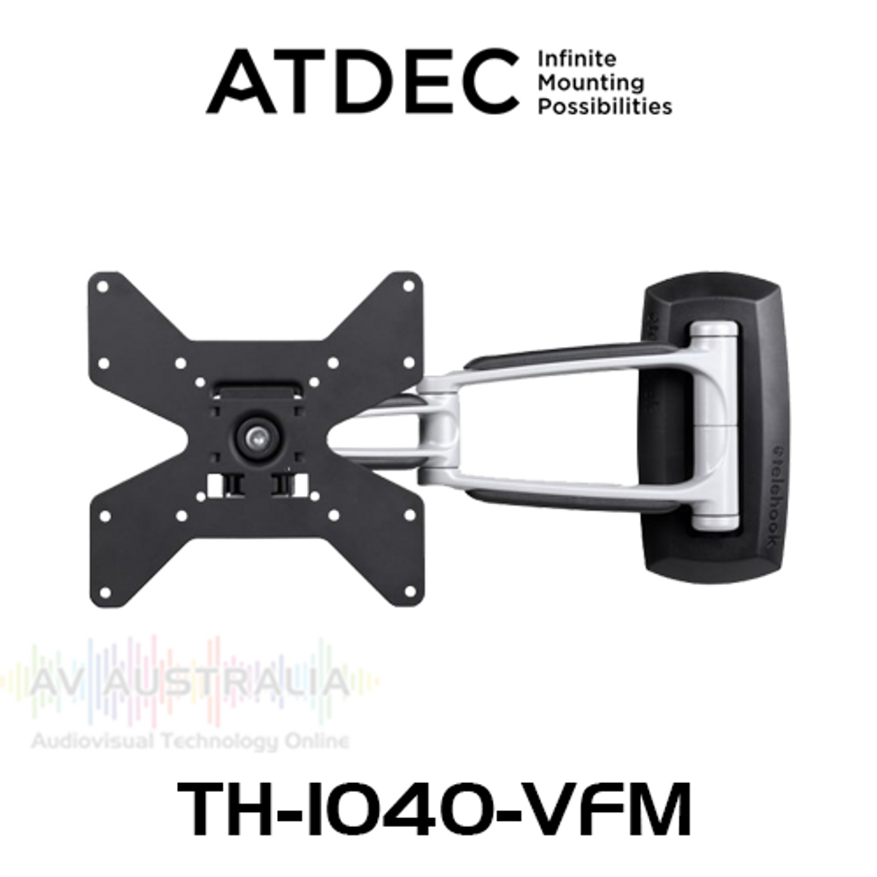 Atdec TH-1040-VFM 200x200mm VESA Full Motion TV Wall Mount (25kg Max)