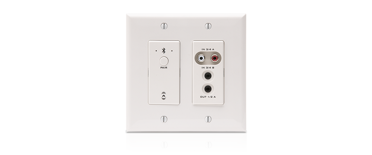 Q-SYS unD6IO-BT 4x2 Multi-IO Dante/AES67 Networked Audio Wallplate with Bluetooth