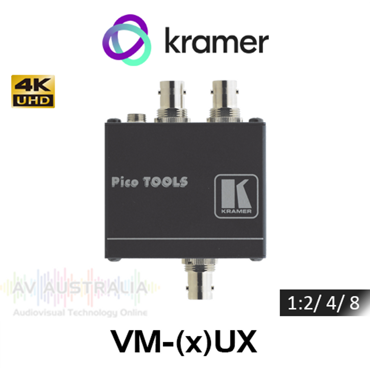 Kramer VM-2UX 1:2/4/8 4K 12G SDI Distribution Amplifier