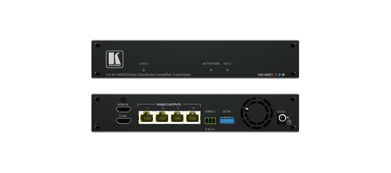 Kramer VM-4DKT 1:4 4K60 4:4:4 HDMI to Long–Reach DGKat 2.0 DA