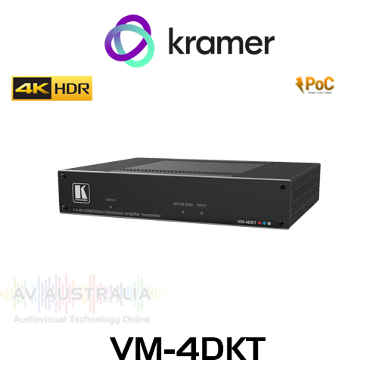 Kramer VM-4DKT 1:4 4K60 4:4:4 HDMI to Long–Reach DGKat 2.0 DA
