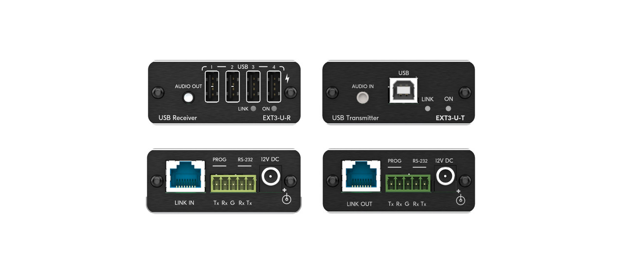 Kramer EXT3-U-KIT USB, RS232 & Audio Over Extended-Reach CAT PoC Extender Kit (up to 100m)