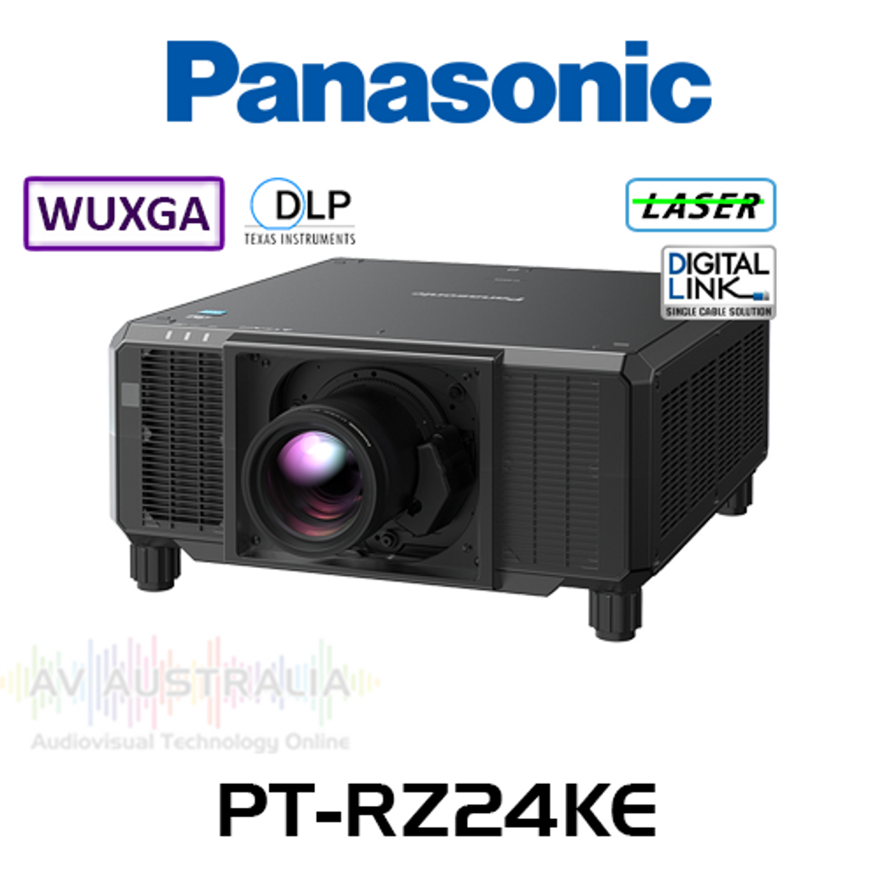 Panasonic PT-RZ24KE WUXGA 20,000 Lumen Digital Link 3-Chip DLP Laser Projector