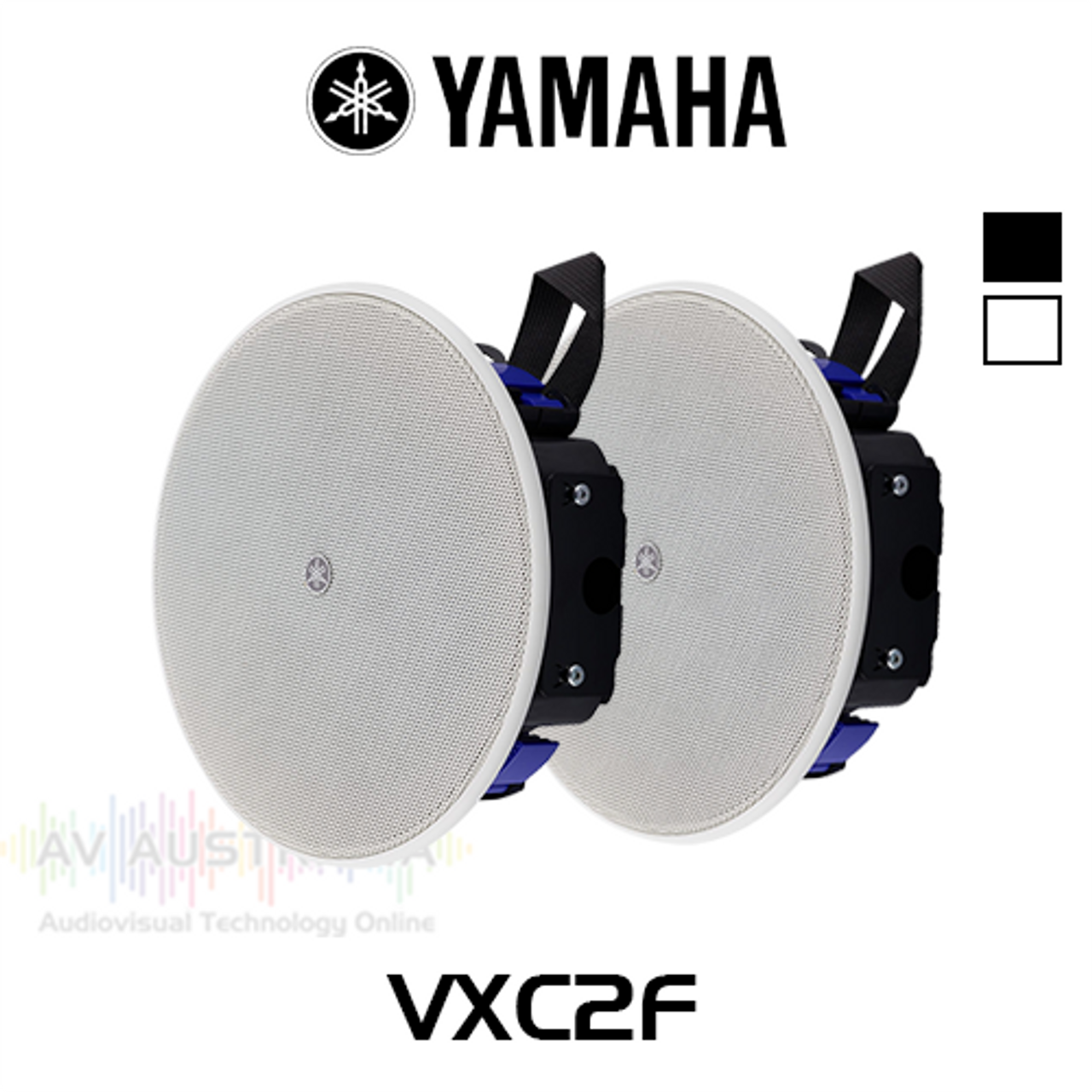 Yamaha VXC2F 2.5" 8 ohm 70/100V Full Range Low Profile In-Ceiling Speakers (Pair)