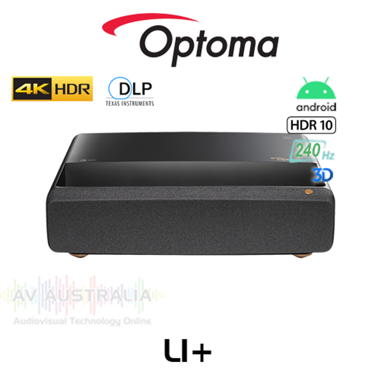 Optoma L1+ 4K HDR10 2500 Lumens 240Hz Ultra Short Throw LED Projector