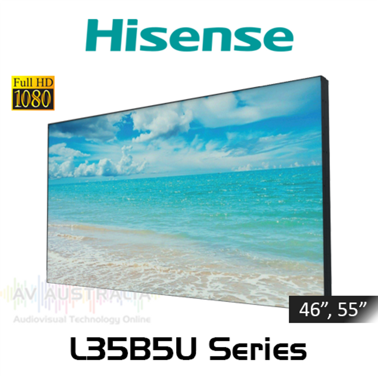 Hisense L35B5U Series Full HD 500 Nits 3.5mm BtB 24/7 LCD Video Wall Displays (46", 55")