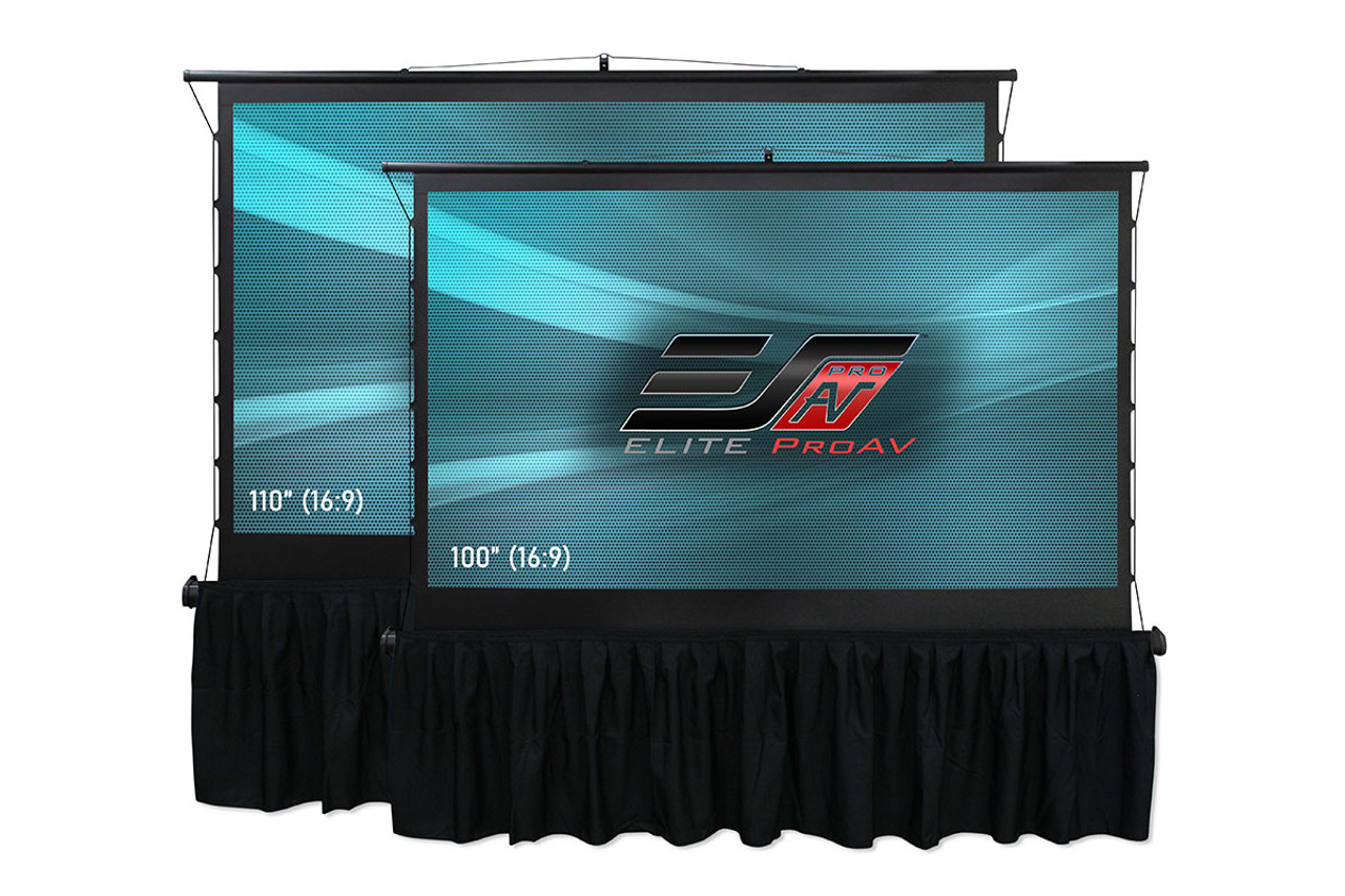 Elite Screens Tripod Tab-Tension Pro CineWhite UHD-B 16:9 Portable Projection Screens (100", 110")