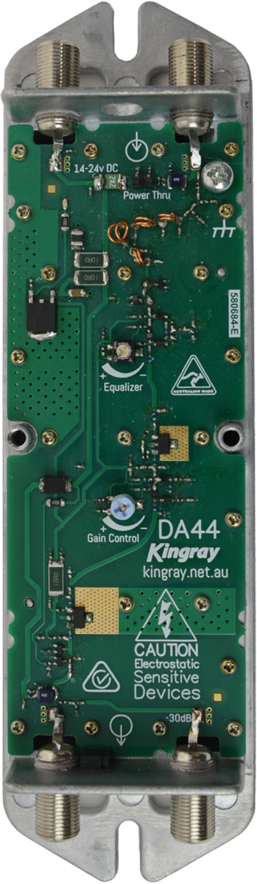 Kingray DA44 F Type High Gain Distribution Amplifier (174 - 694MHz)