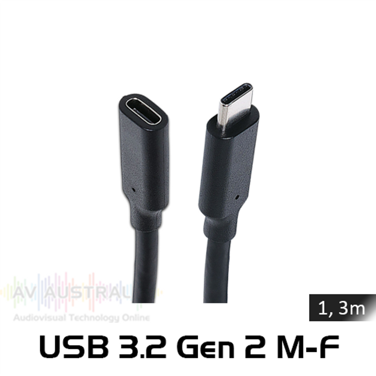  USB 3.2 Gen 2 10Gbps Type C Male-Female Cables (1, 3m)