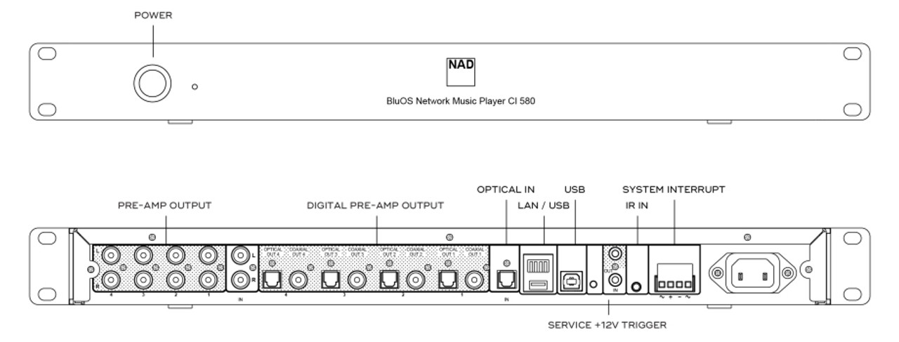 NAD CI 580 V2 4 Zone BluOS Network Music Player