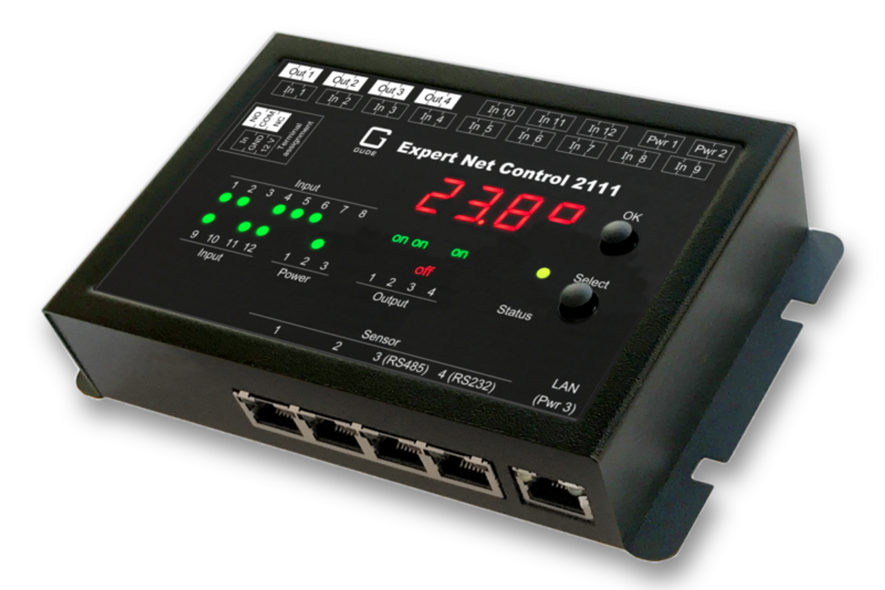 GUDE Remote Monitoring System With  4 Relay Outputs & 12 Signal Inputs
