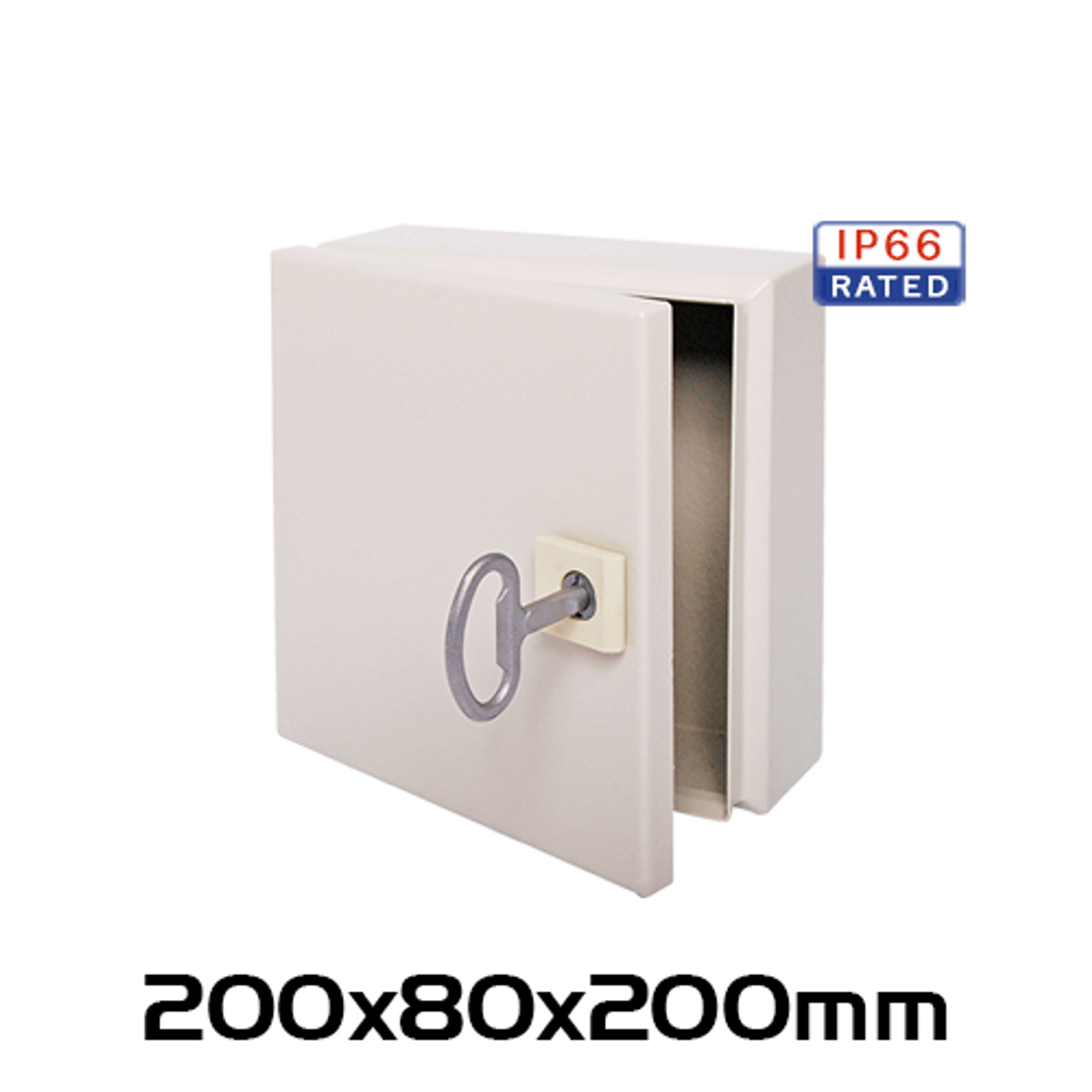 200x80x200mm IP66 Lockable Steel Utility Wall Cabinet