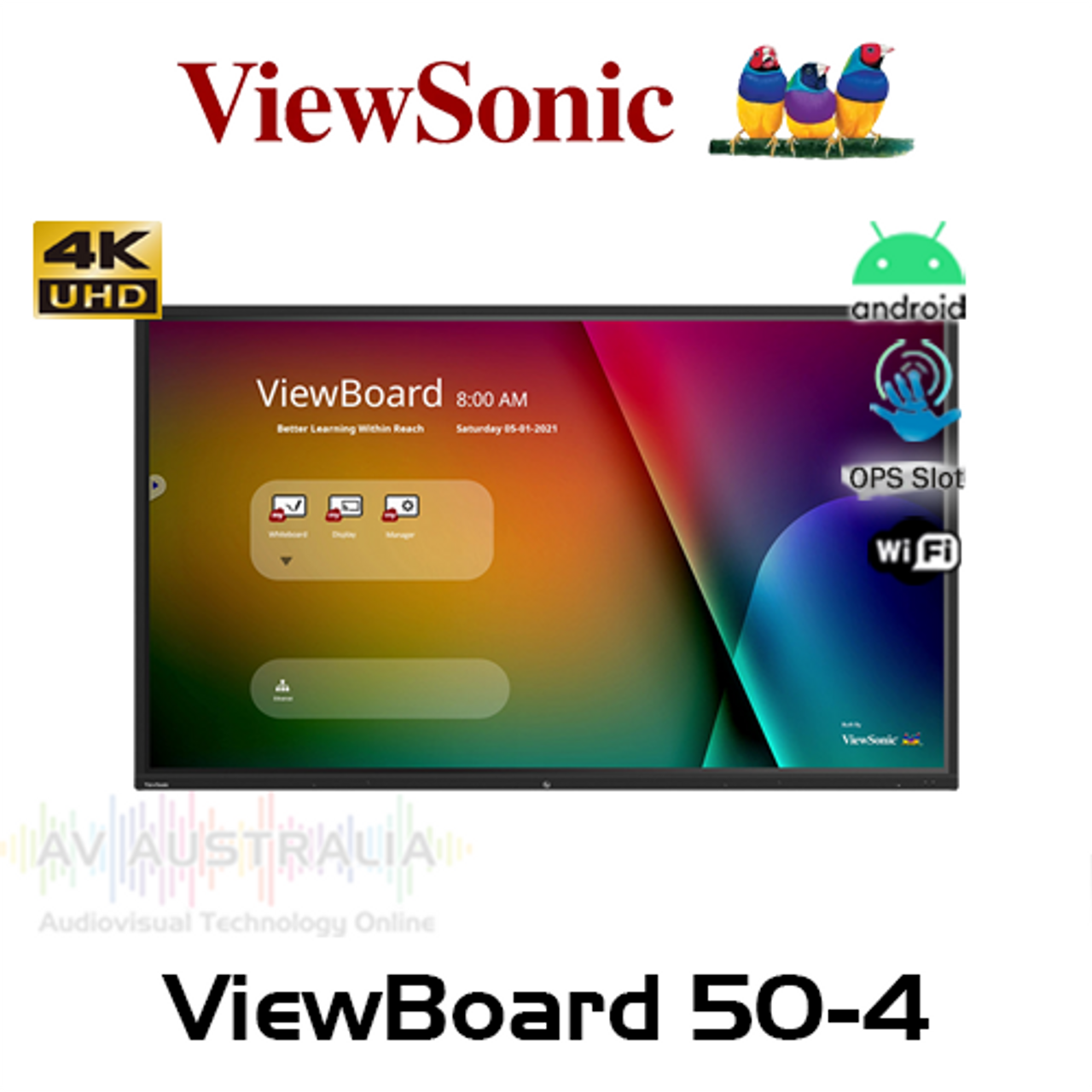 ViewSonic ViewBoard 50-4 98" 4K UHD Interactive Display