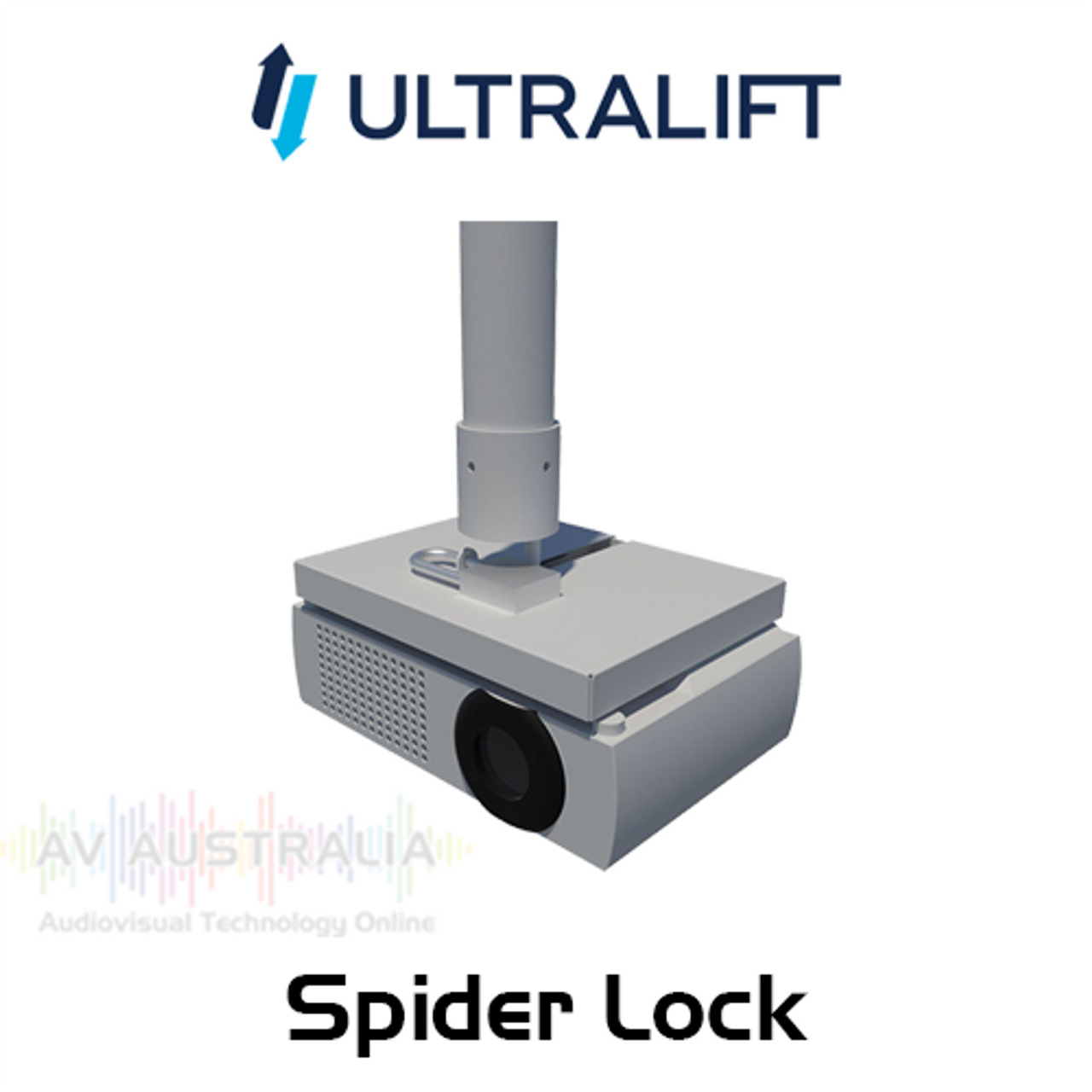 Ultralift Spider Lock Lockable Ceiling Projector Mount With 1 / 3m Pole