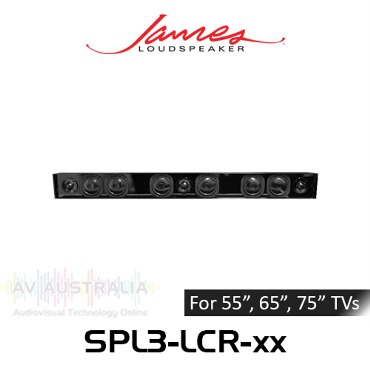 James Loudspeaker SPL3-LCR Six 3.5" Ultra-Slim LCR Soundbar For 55", 65", 75" Displays