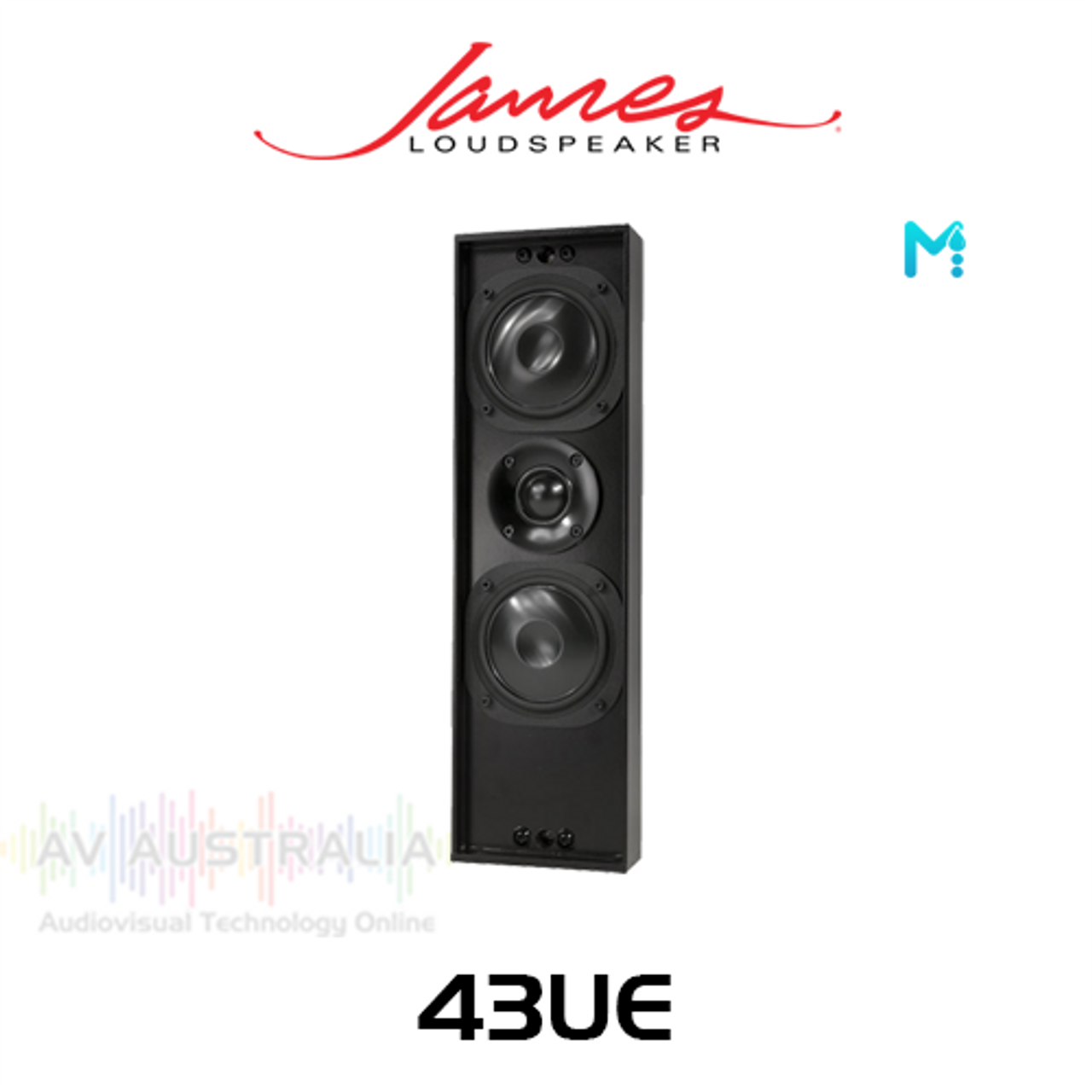 James Loudspeaker 43UE Dual 3.5" On-Wall Marine Loudspeaker - 1.5" Depth (Each)