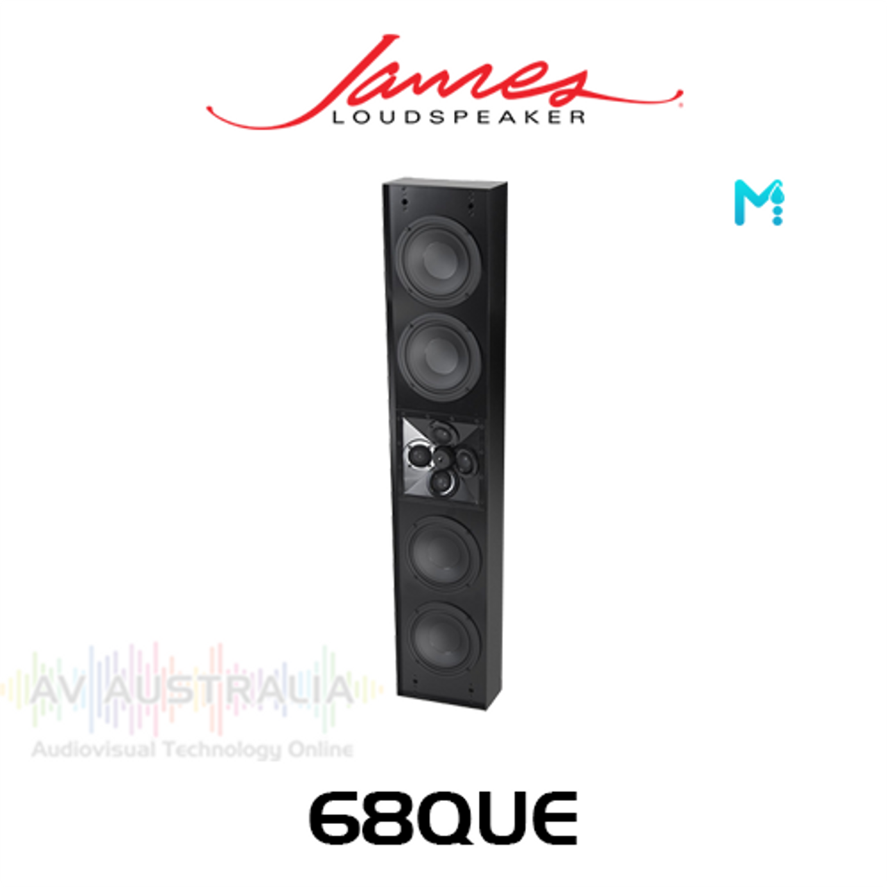 James Loudspeaker 68QUE Quad 6.5" On-Wall Marine Loudspeaker - 4" Depth (Each)