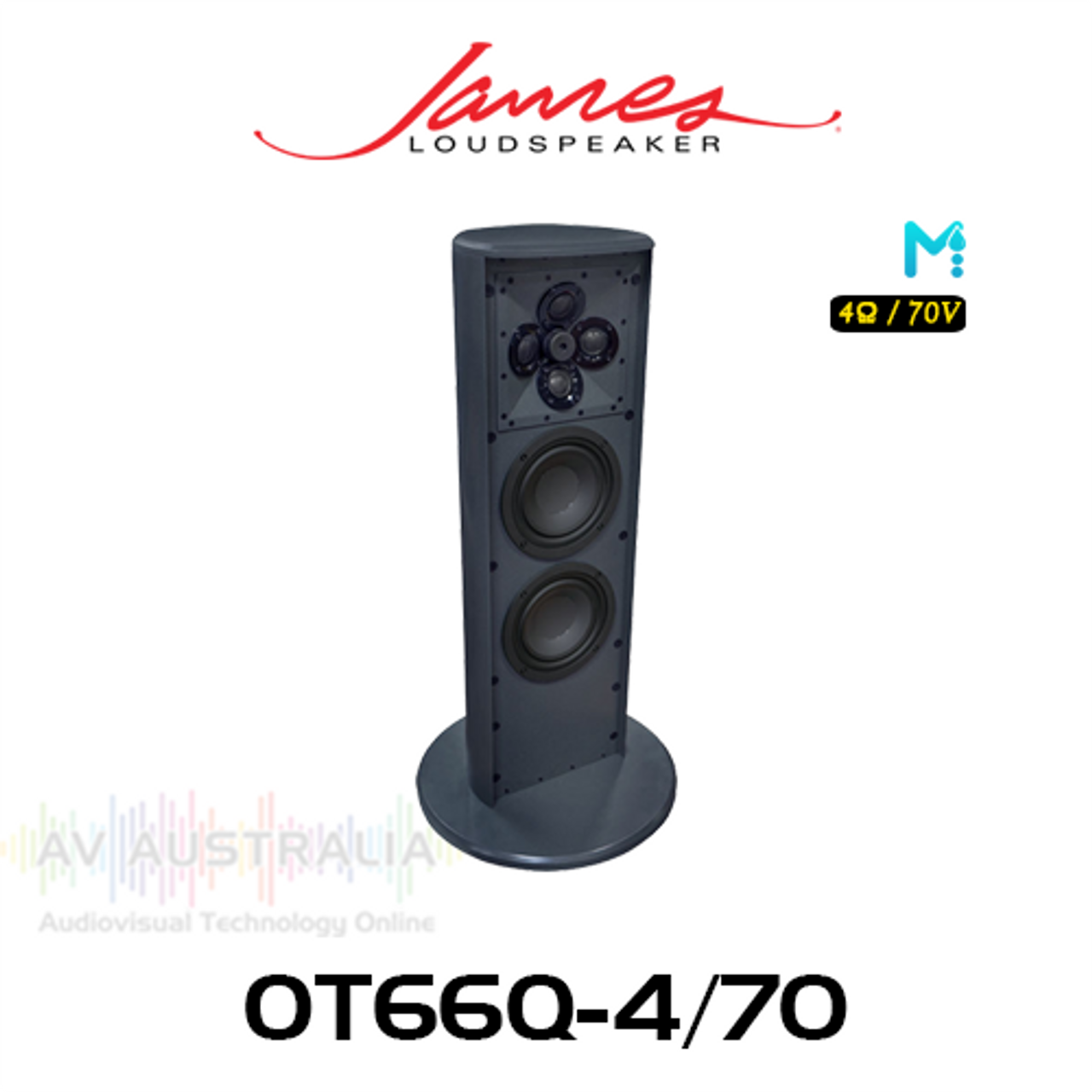 James Loudspeaker OT66Q Dual 6.5" 4 ohm / 70V Ultra-High Output Outdoor Floorstanding Loudspeaker (Each)