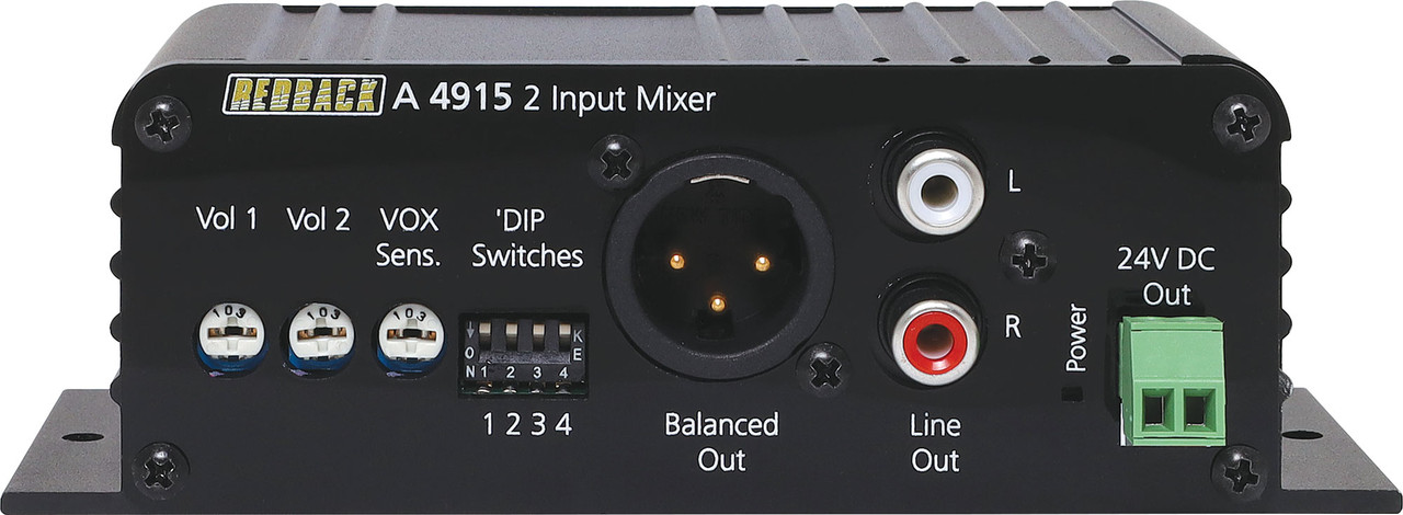 Redback 2 Input Mini Mixer With Vox Muting (XLR)