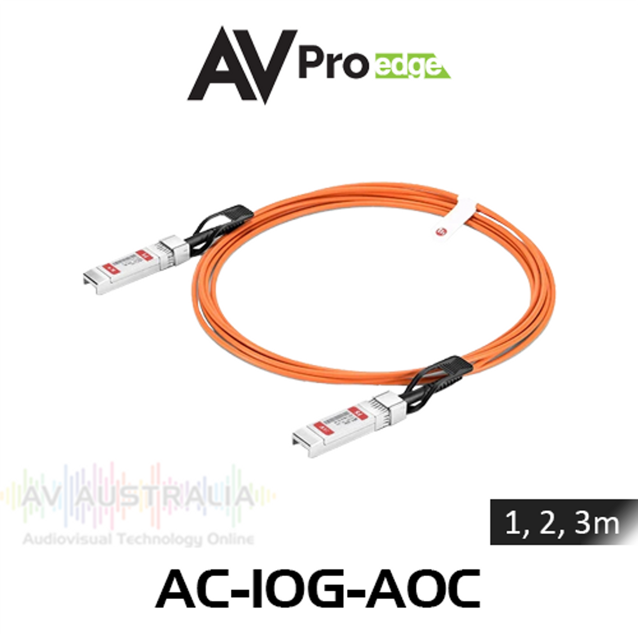 AVPro Edge 10G SFP+ Active Optical Cable For Transceivers (1, 2, 3m)