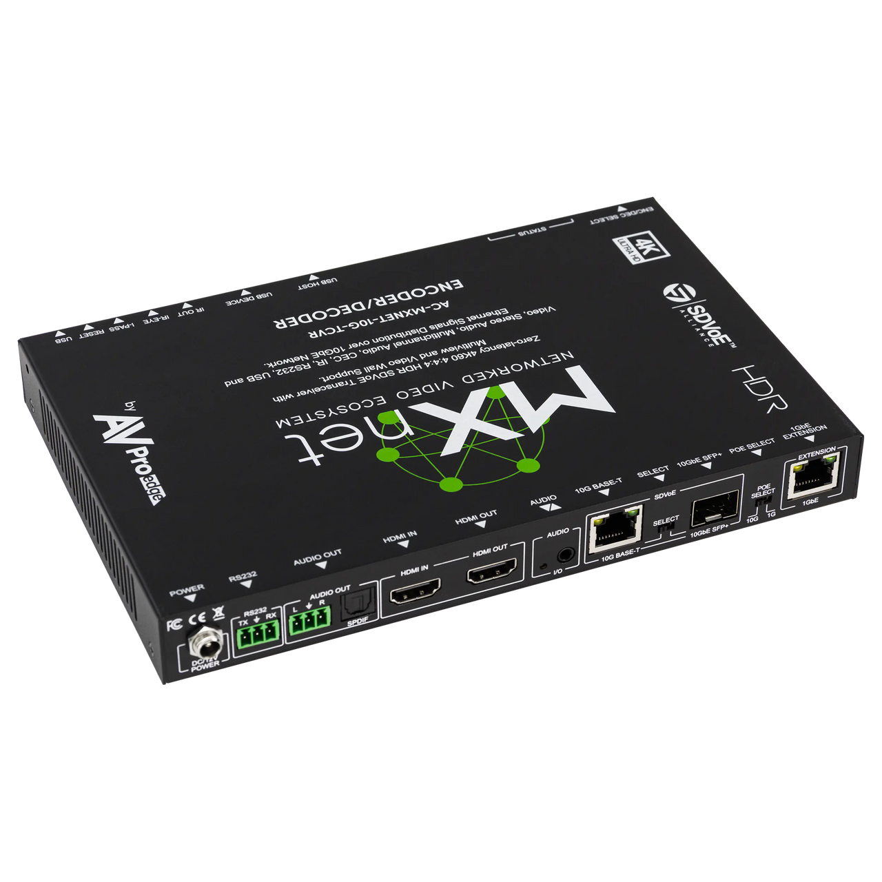 AVPro Edge MxNet 10G 4K SDVoE PoE Transceiver