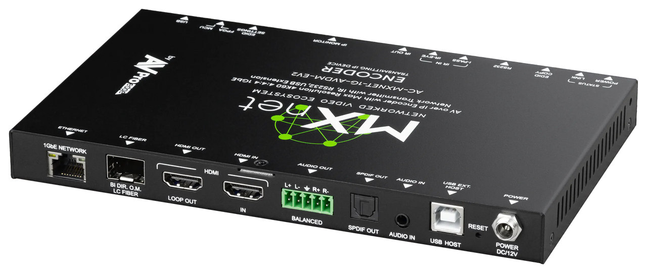 AVPro Edge MxNet 1G Evolution II 4K60 4:4:4 AV Over IP Network Downmixing Transmitter