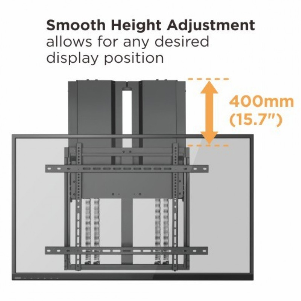 Quantum Sphere 50"-70" Height Adjustable Interactive Display Wall Mount with Counterbalanced Design