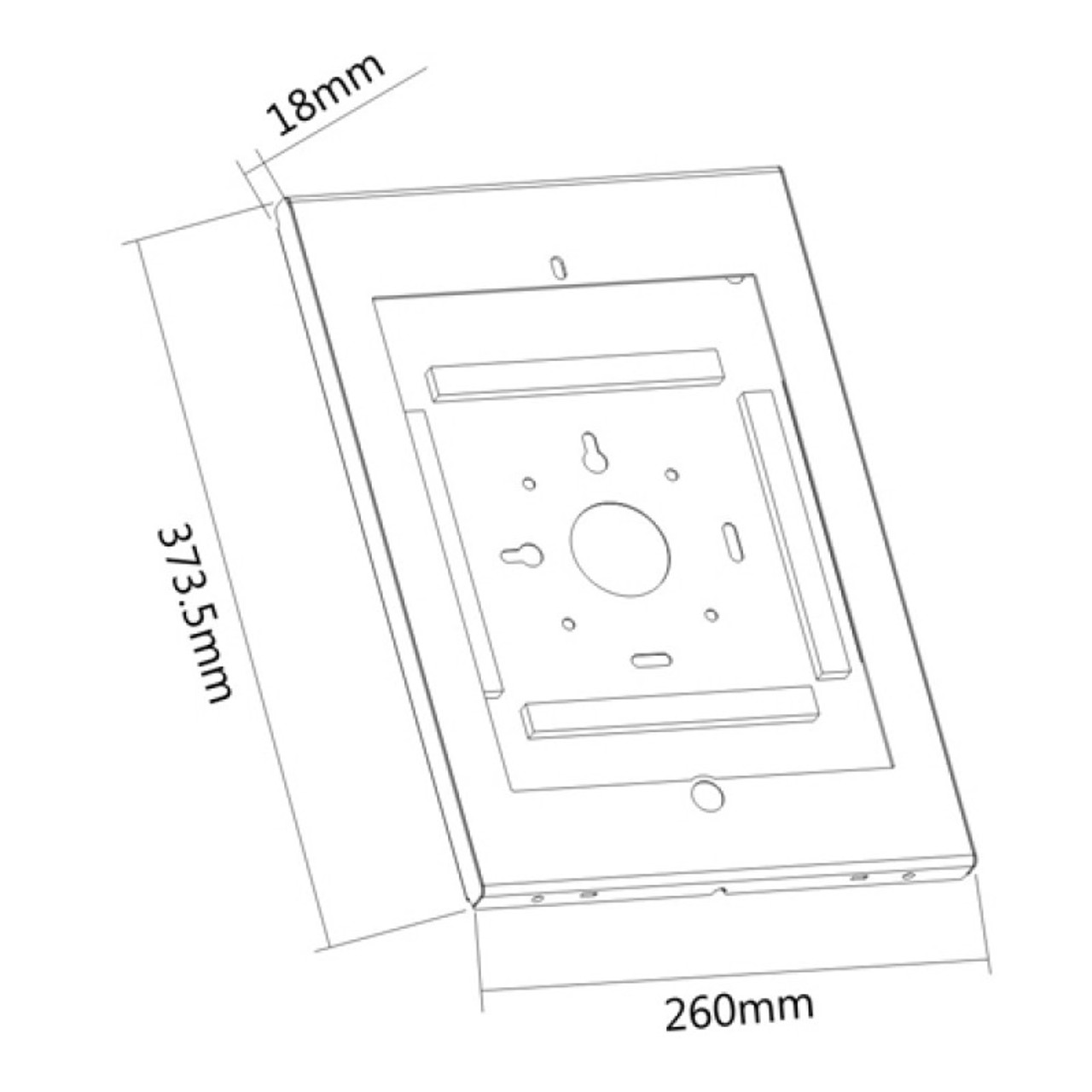 Quantum Sphere PAD-26 Anti-Theft Steel iPad Pro 12.9" Enclosure with Lock