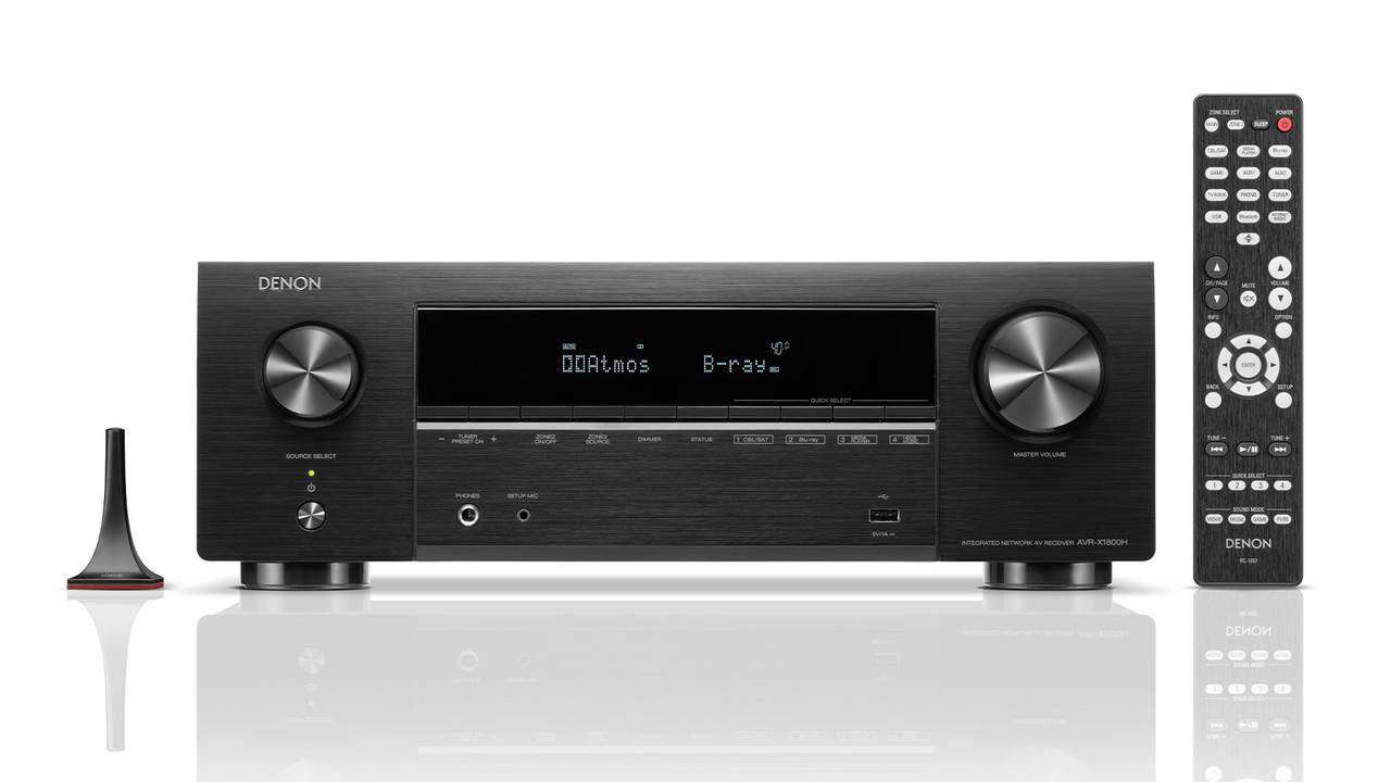 Denon AVR-X1800H 7.2 Ch 8K AV Receiver with 3D Audio and HEOS Built-in