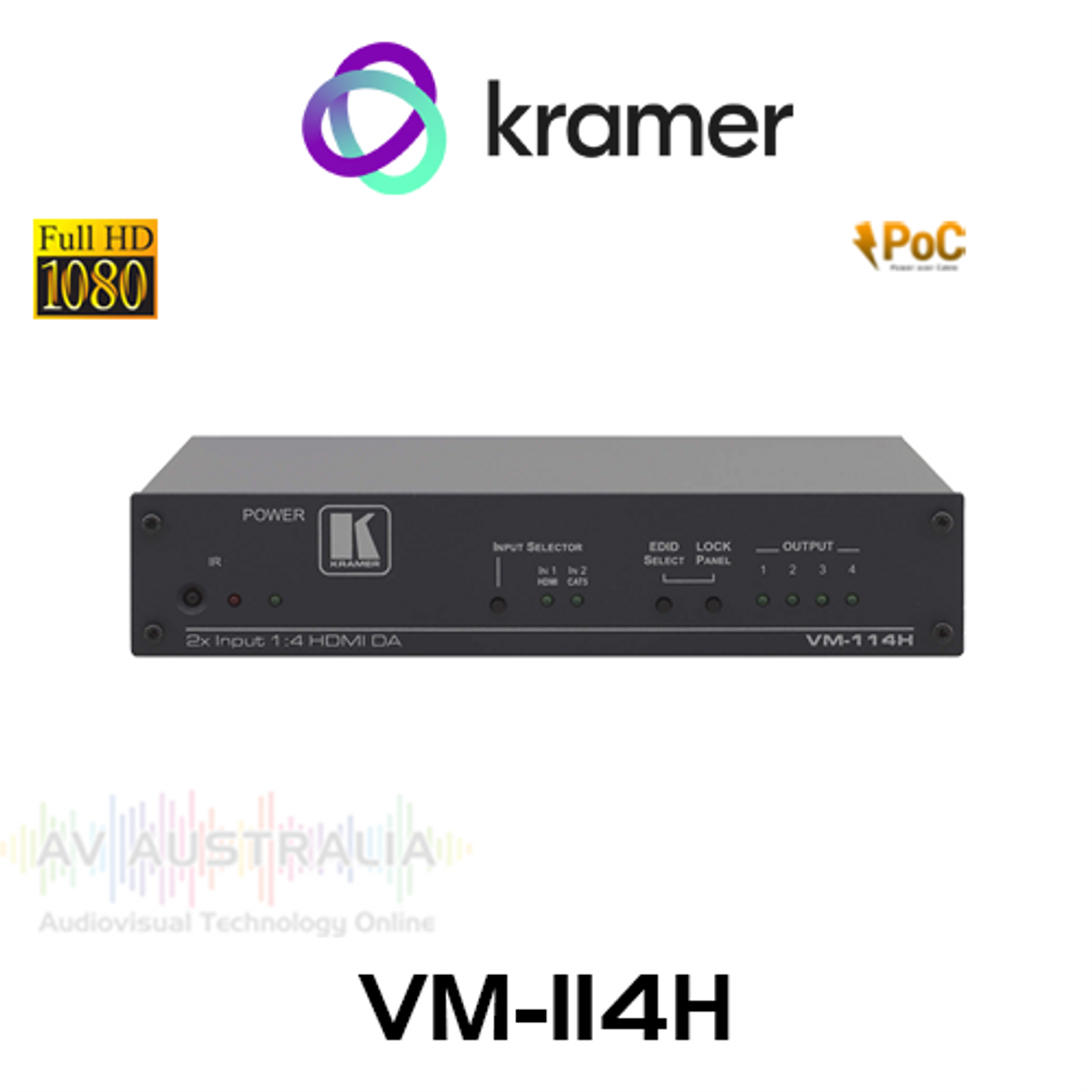 Kramer VM-114H 2x1:4 HDMI Over DGKat Distribution Amplifier