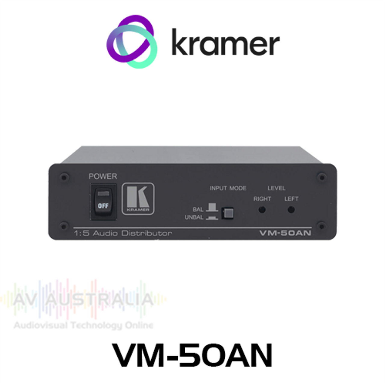 Kramer VM-50AN 1:5 Balanced & Unbalanced Stereo Audio Distribution Amplifier