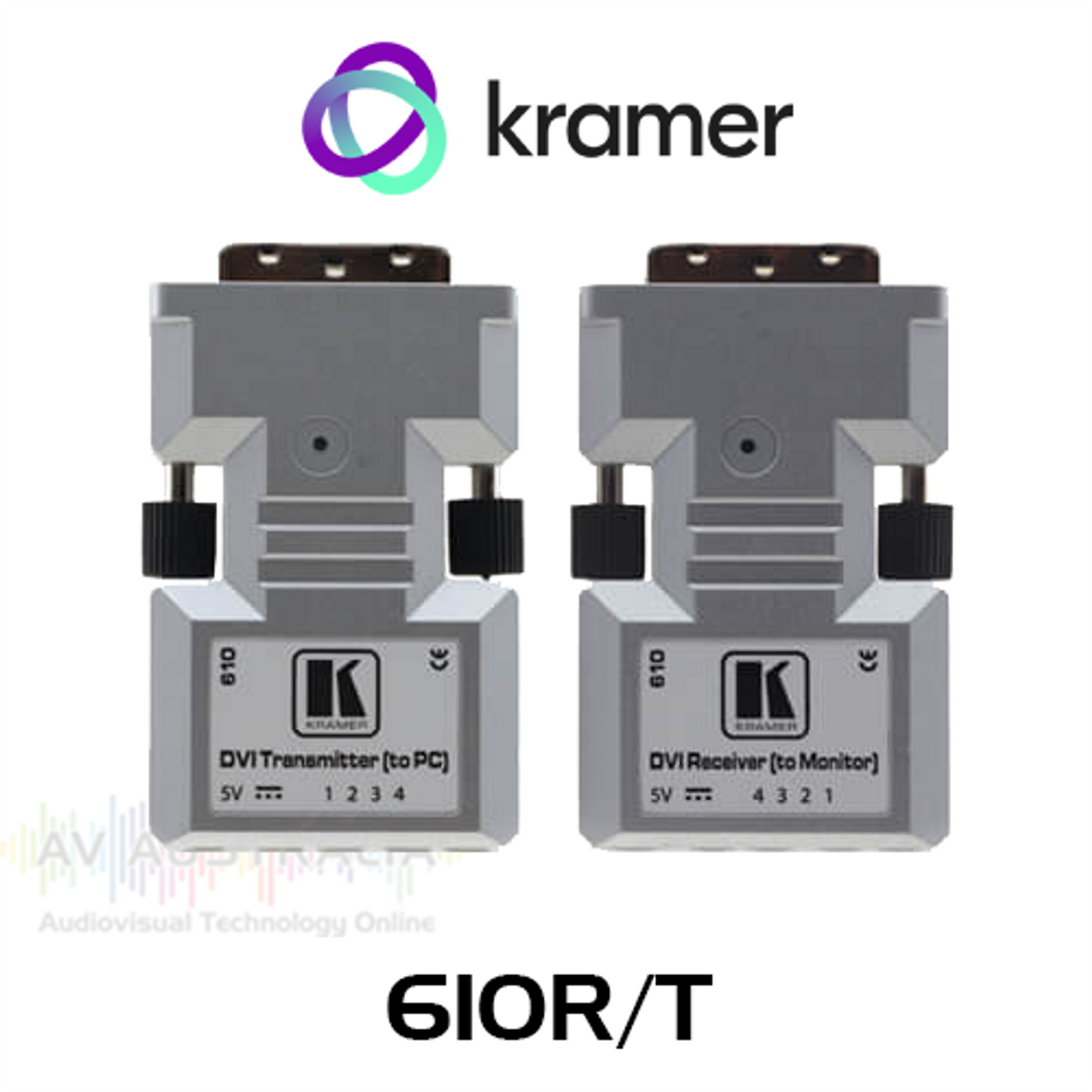 Kramer 610R/T DVI over MM Fiber Transmitter & Receiver Kit