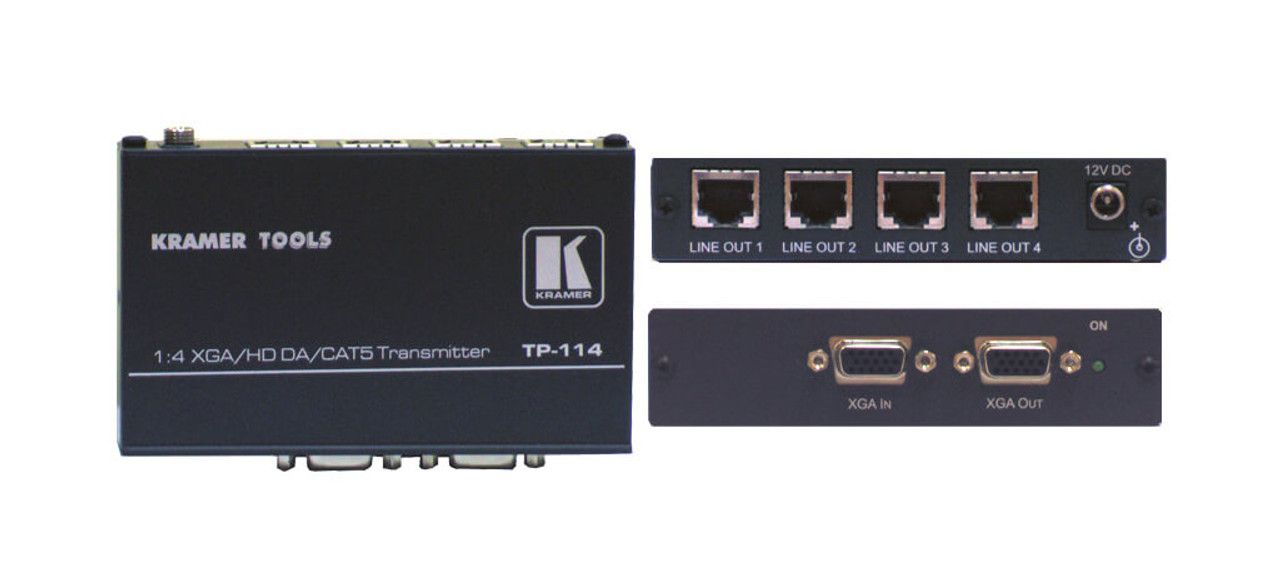 Kramer TP-114 1:4 VGA over Twisted Pair Transmitter with Looping Input (up to 100m)