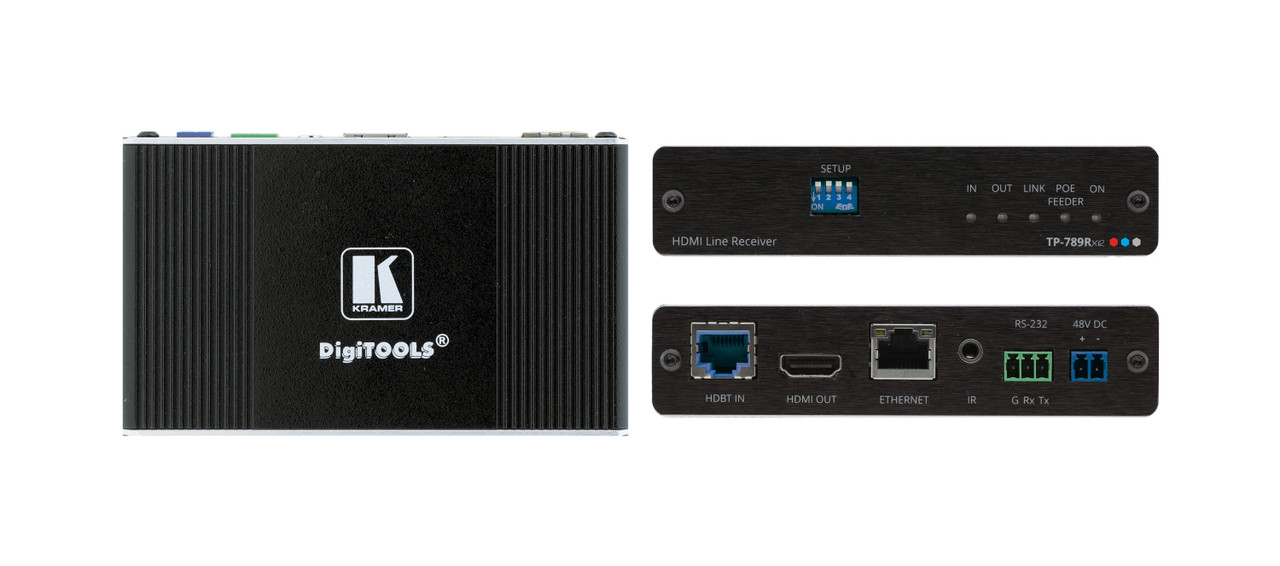 Kramer TP-789Rxr 4K60 4:2:0 HDMI With Ethernet, IR, RS-232 over HDBaseT PoE Receiver (100m)