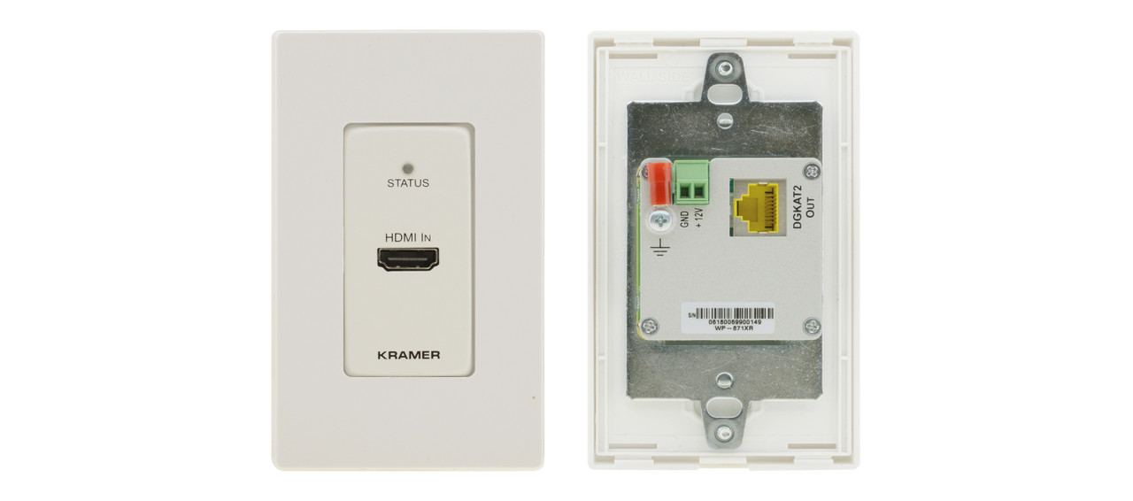 Kramer WP-871xr 4K60 4:4:4 HDR HDMI Over DGKat 2.0 PoC Wallplate Transmitter (60m)