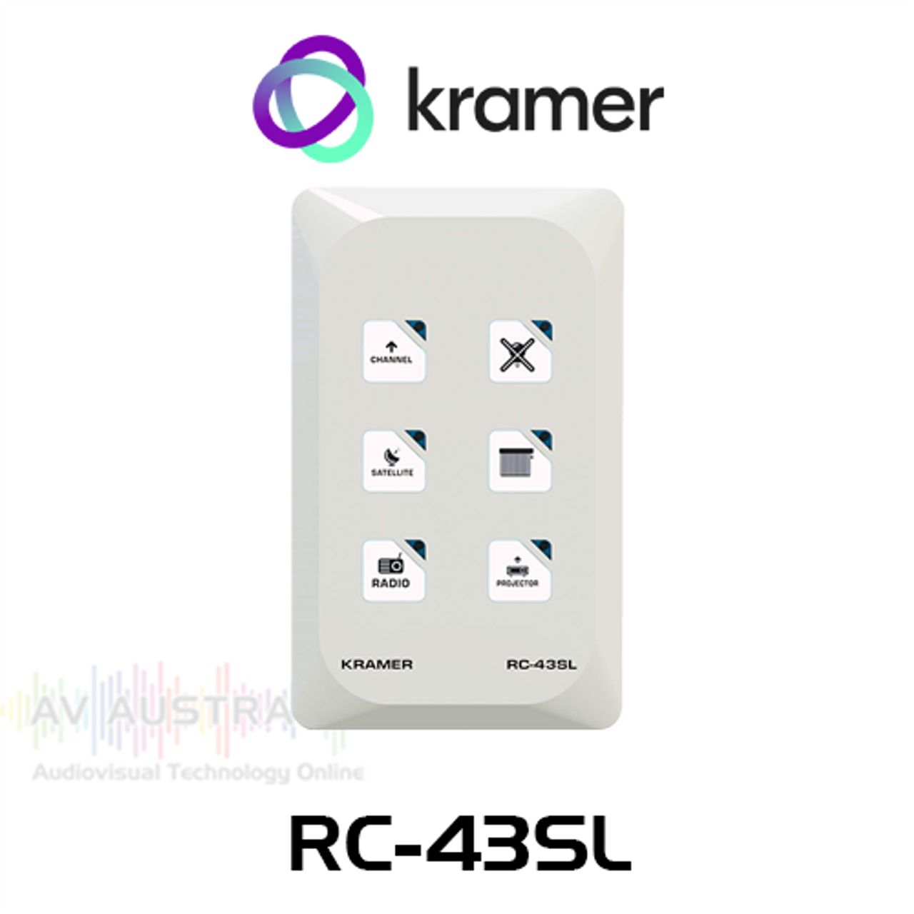 Kramer RC-43SL 6-Button Touch-Sensitive Control Keypad
