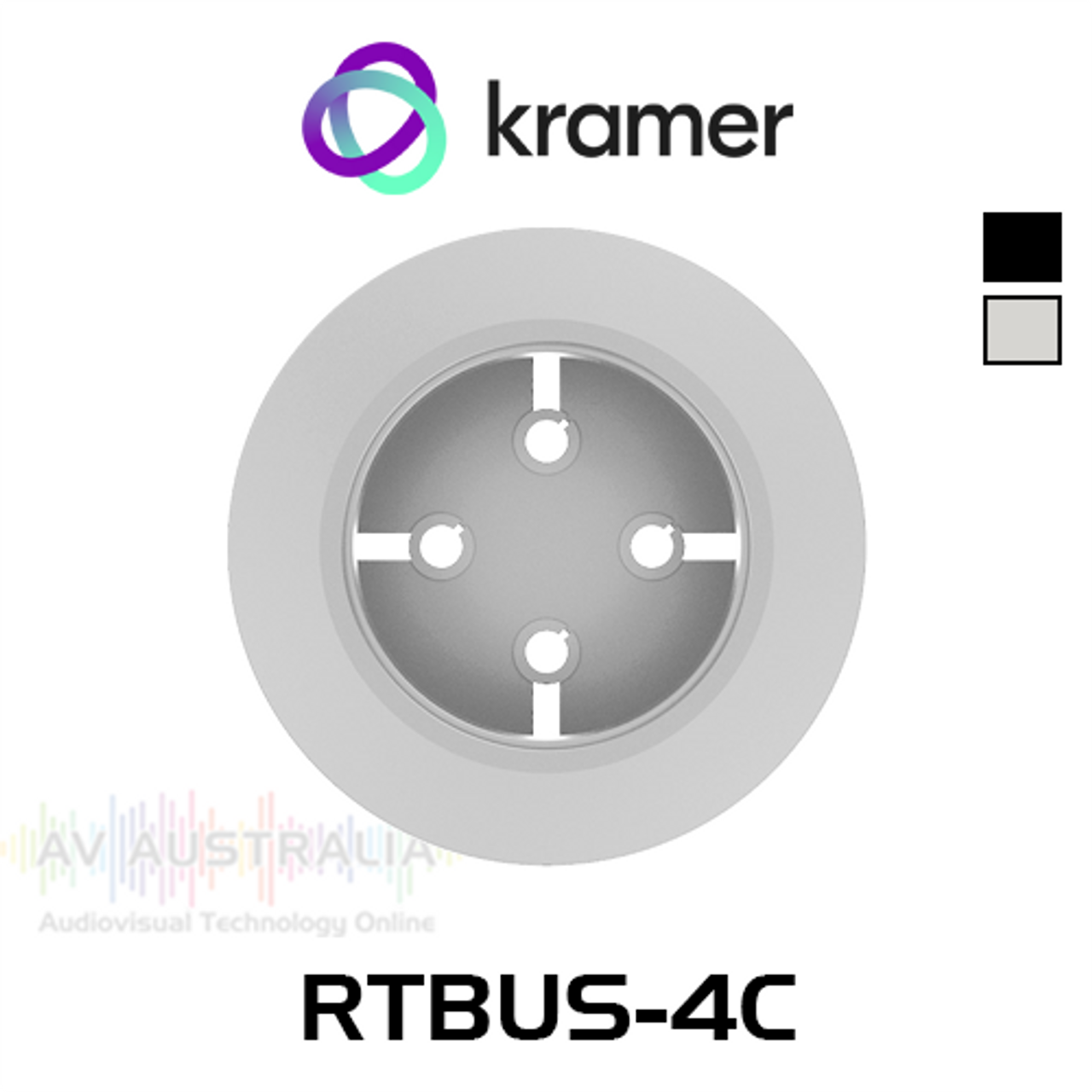 Kramer RTBUS-4C Round Table Mount 4 Cable Pass-Through