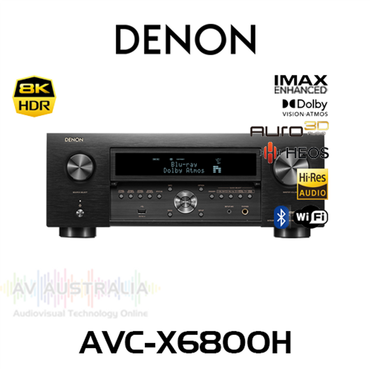 Denon AVC-X6800H 11.4-Ch 8K HDR IMAX Enhanced AV Receiver with Auro-3D & HEOS