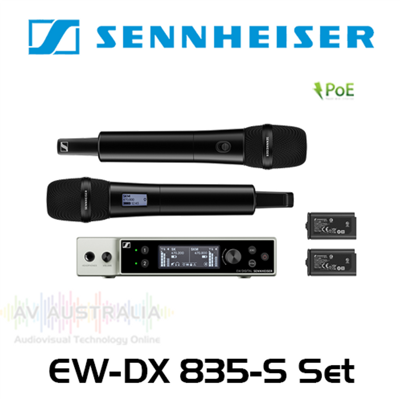 Sennheiser EW-DX 835-S Set Two UHF Handheld Wireless Microphone System