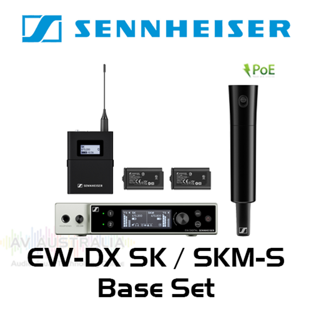 Sennheiser EW-DX SK / SKM-S Base Set Handheld & Bodypack Wireless Microphone System