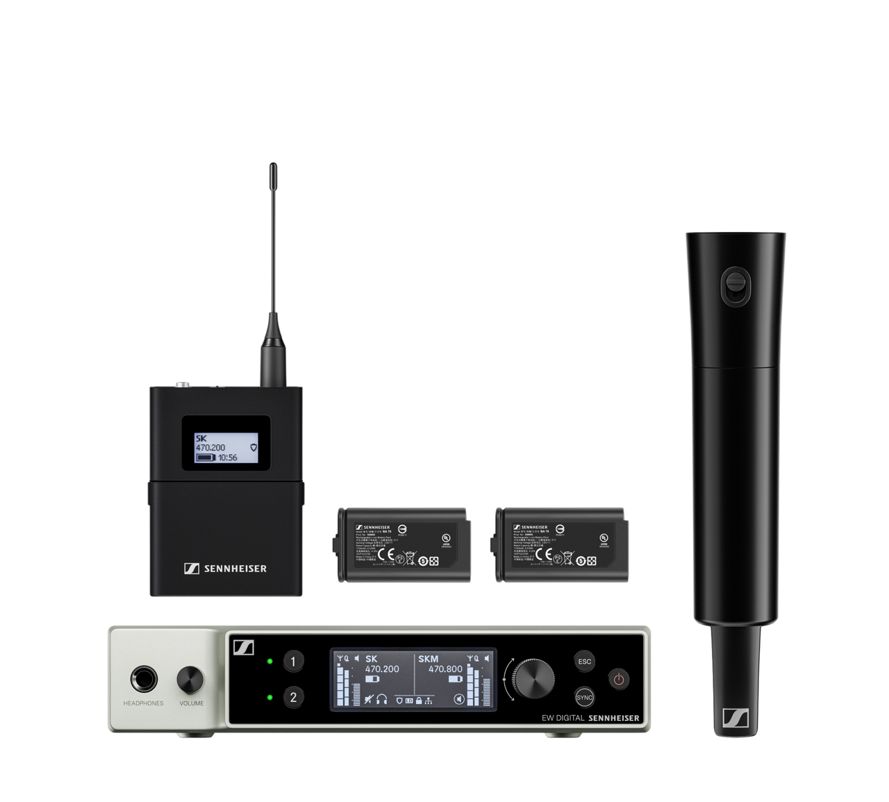 Sennheiser EW-DX SK / SKM-S Base Set Handheld & Bodypack Wireless Microphone System