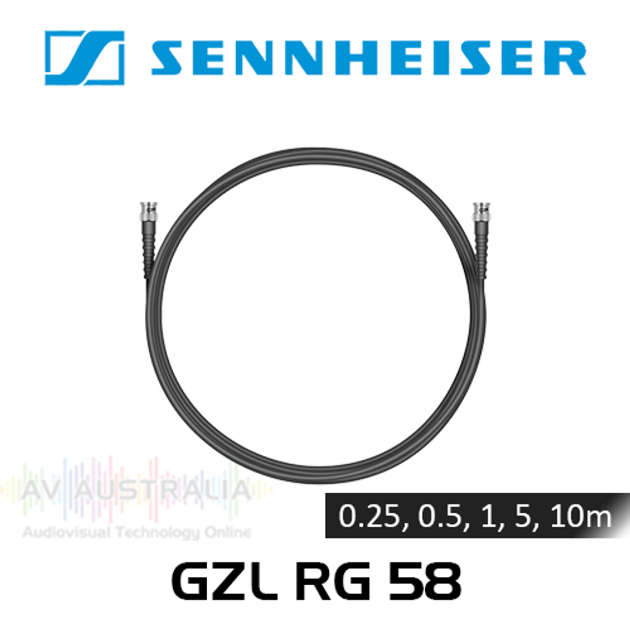 Sennheiser GZL RG 58 BNC to BNC 50 ohm Coaxial Antenna Cables (0.25, 0.5, 1, 5, 10m)