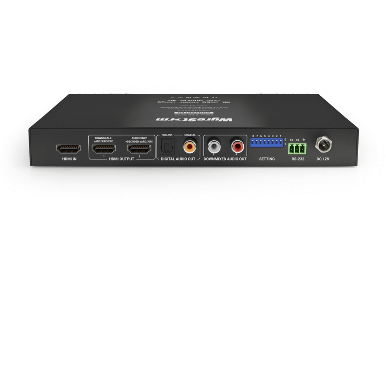 WyreStorm 4K60 4:4:4 In-Line HDMI Scaler with DSP Controlled Audio Breakout