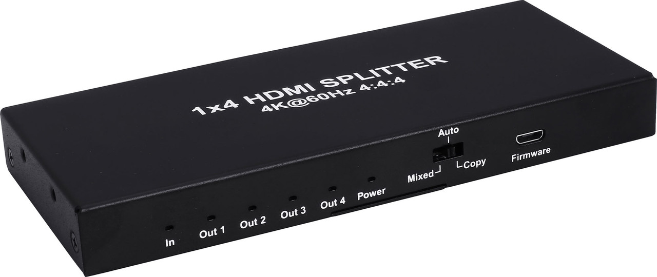 Dynalink 1x4 4K60 4:4:4 18Gbps HDMI Splitter