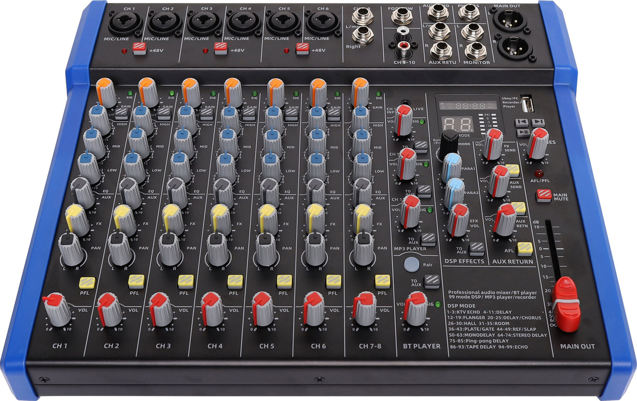 Redback 14-Channel Mixing Desk with Bluetooth