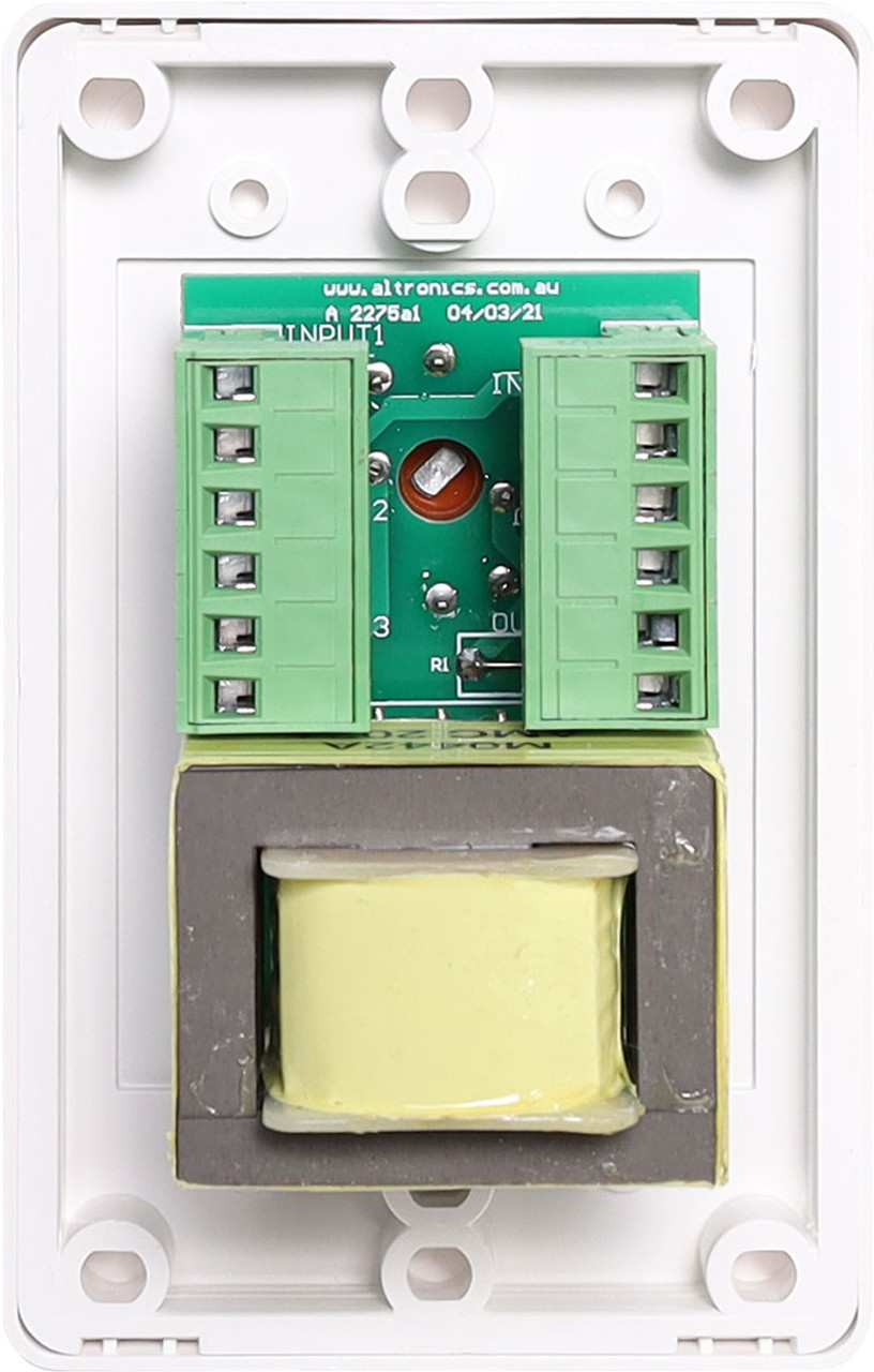 Redback 40W 100V Line Level Volume Controller with 5-Way Input Switch