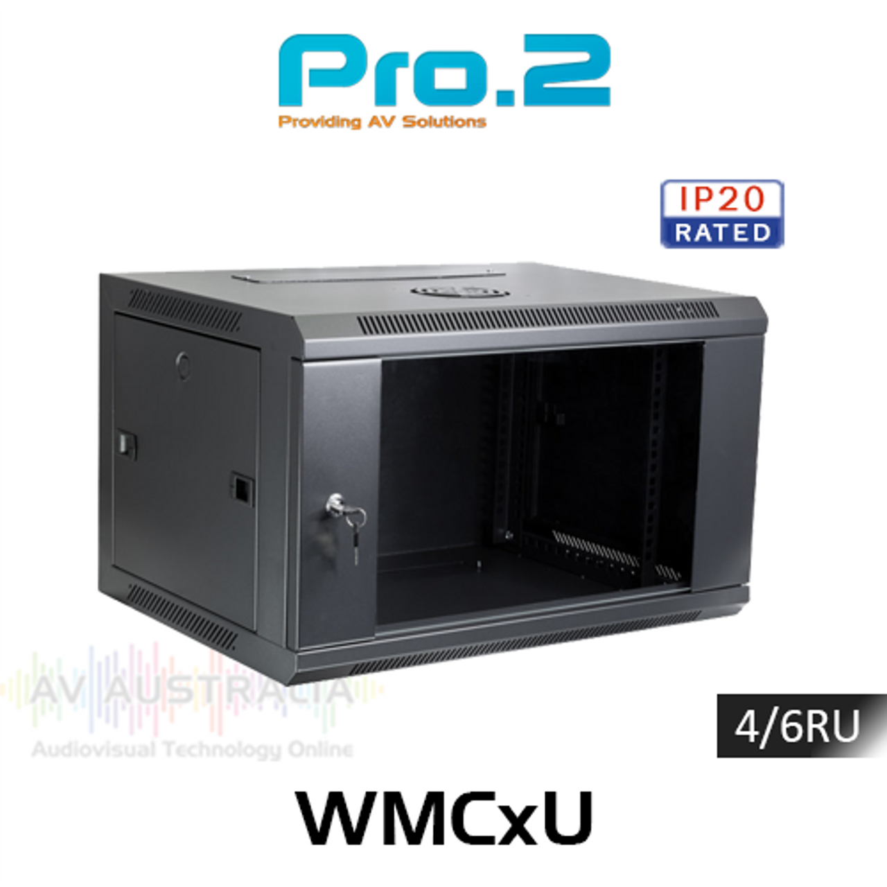 Pro.2 WMCxU 600x450mm Assembled Wall Mount Cabinets (4/ 6RU)