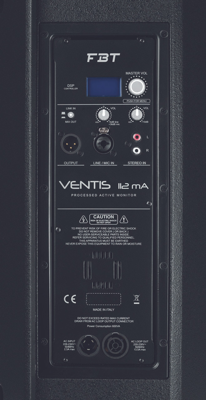 FBT Ventis 112MA 12" Processed Active Stage Monitor (Each)