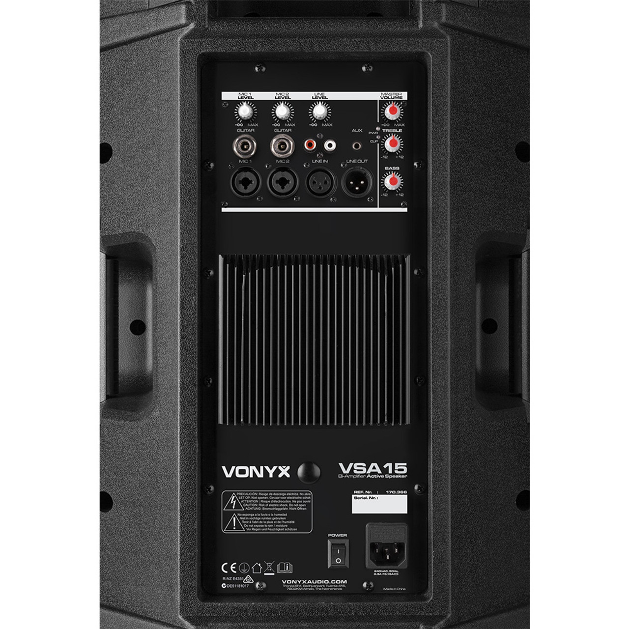Vonyx VSA15 15" 1000W Bi-Amplified Active Speaker (Each)