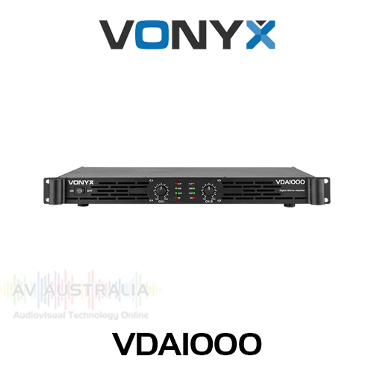 Vonyx VDA1000 2 x 500W Class-D Digital Stereo Power Amplifier